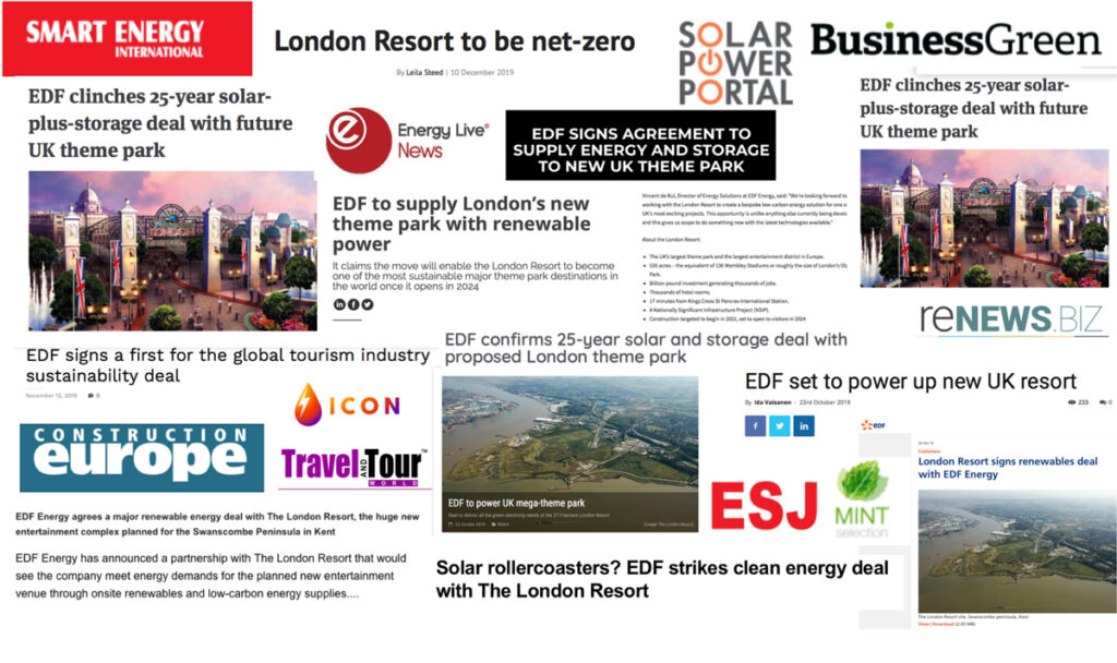 London Resort signs renewables deal with EDF Energy